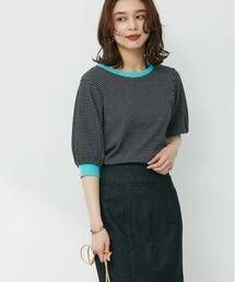 ・SUGAR SPOON カラーリブボーダーTシャツ