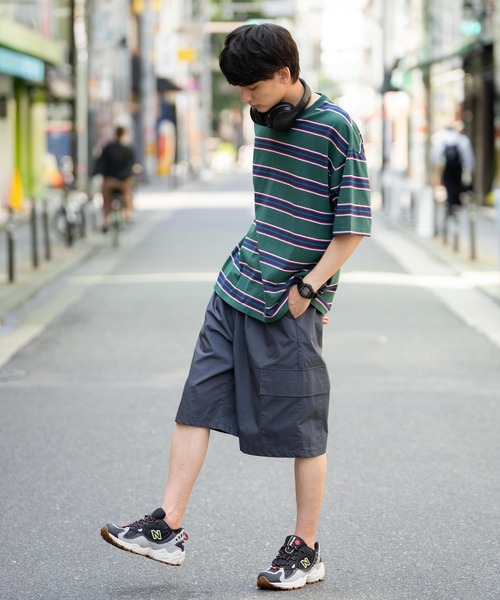 Rocky Monroe(ロッキーモンロー)の「タイプライター タックワイドミリタリーカーゴイージーショートパンツ(カーゴパンツ・メンズ・ベージュ/ブラック/ブルー/チャコールグレー/グリーン/カーキ・L/LL/M)」の14枚目の写真
