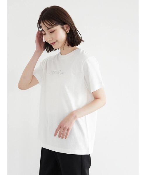 Green Parks(グリーンパークス)の「筆記体ロゴTシャツ(Tシャツ/カットソー・レディース・ブルーグリーン/オフホワイト/ブラウン・FREE)」の19枚目の写真