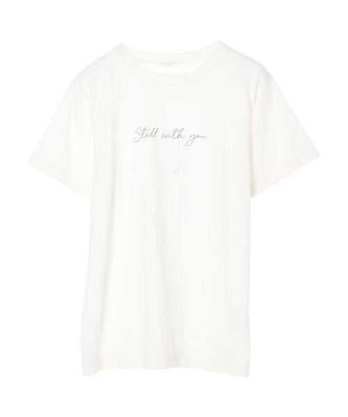 Green Parks(グリーンパークス)の「筆記体ロゴTシャツ(Tシャツ/カットソー・レディース・ブルーグリーン/オフホワイト/ブラウン・FREE)」の22枚目の写真