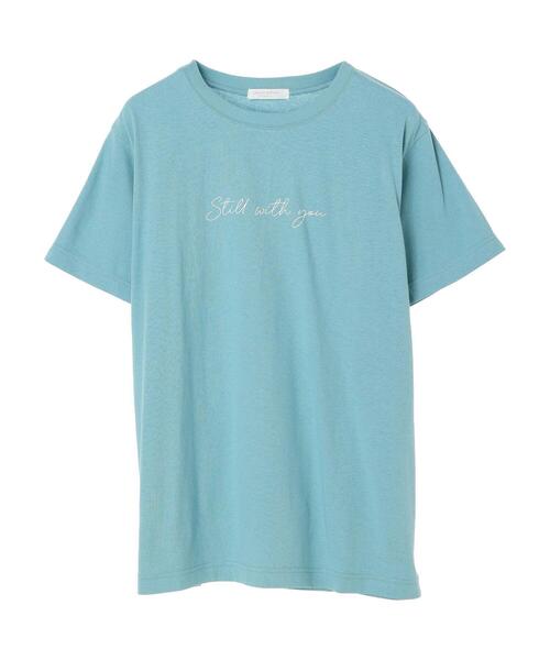 Green Parks(グリーンパークス)の「筆記体ロゴTシャツ(Tシャツ/カットソー・レディース・ブルーグリーン/オフホワイト/ブラウン・FREE)」の20枚目の写真