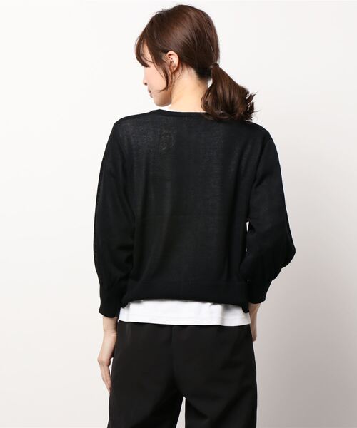 ehka sopo（エヘカソポ）の「ベーシックカーディガン（カーディガン/ボレロ・レディース・ブラック/グリーン/レッド・ﾌﾘ-）」の7枚目の写真