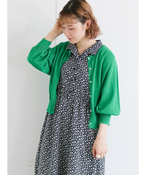 ehka sopo（エヘカソポ）の「ベーシックカーディガン（カーディガン/ボレロ・レディース・ブラック/グリーン/レッド・ﾌﾘ-）」の3枚目の写真