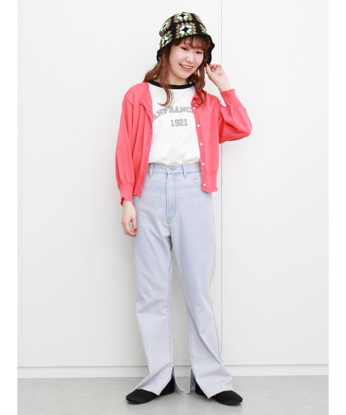 ehka sopo（エヘカソポ）の「ベーシックカーディガン（カーディガン/ボレロ・レディース・ブラック/グリーン/レッド・ﾌﾘ-）」の4枚目の写真