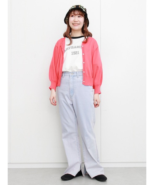 ehka sopo（エヘカソポ）の「ベーシックカーディガン（カーディガン/ボレロ・レディース・ブラック/グリーン/レッド・ﾌﾘ-）」の5枚目の写真