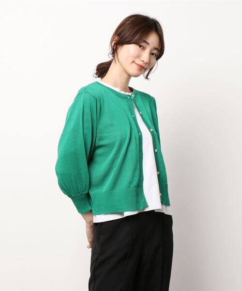 ehka sopo（エヘカソポ）の「ベーシックカーディガン（カーディガン/ボレロ・レディース・ブラック/グリーン/レッド・ﾌﾘ-）」の8枚目の写真