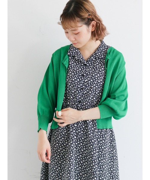 ehka sopo（エヘカソポ）の「ベーシックカーディガン（カーディガン/ボレロ・レディース・ブラック/グリーン/レッド・ﾌﾘ-）」の10枚目の写真