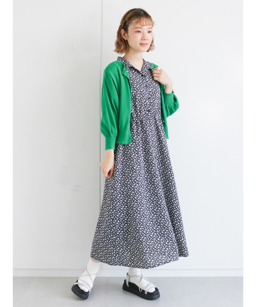 ehka sopo（エヘカソポ）の「ベーシックカーディガン（カーディガン/ボレロ・レディース・ブラック/グリーン/レッド・ﾌﾘ-）」の13枚目の写真