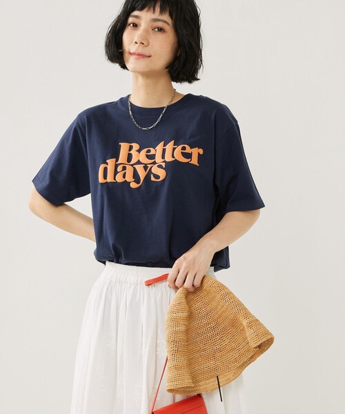 FREAK'S STORE(フリークスストア)の「DAYS TEE/デイズロゴTシャツ(Tシャツ/カットソー・レディース・オフホワイト/イエロー/ネイビー・フリ-)」の5枚目の写真