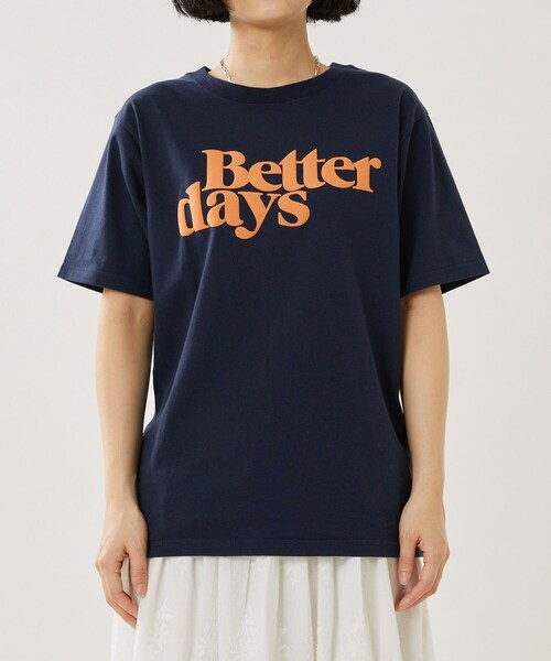 FREAK'S STORE(フリークスストア)の「DAYS TEE/デイズロゴTシャツ(Tシャツ/カットソー・レディース・オフホワイト/イエロー/ネイビー・フリ-)」の10枚目の写真