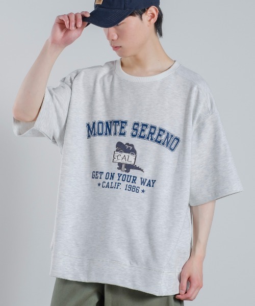improves（インプローブス）の「プリント＆刺しゅう スウェット オーバーサイズ 半袖Tシャツ（Tシャツ/カットソー・メンズ・アッシュ/オレンジ/グリーン・MEDIUM/LARGE）」の2枚目の写真