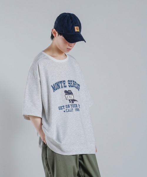 improves（インプローブス）の「プリント＆刺しゅう スウェット オーバーサイズ 半袖Tシャツ（Tシャツ/カットソー・メンズ・アッシュ/オレンジ/グリーン・MEDIUM/LARGE）」の8枚目の写真