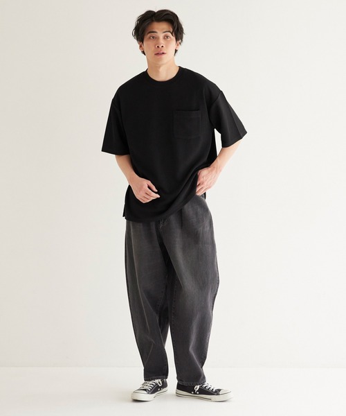 coca（coca）（コカ）の「【WEB限定セール】エンボスポケットTシャツ（Tシャツ/カットソー・メンズ・ブラック/ライトグレー/チャコール/ネイビー/ホワイト・M/L/XL）」の8枚目の写真