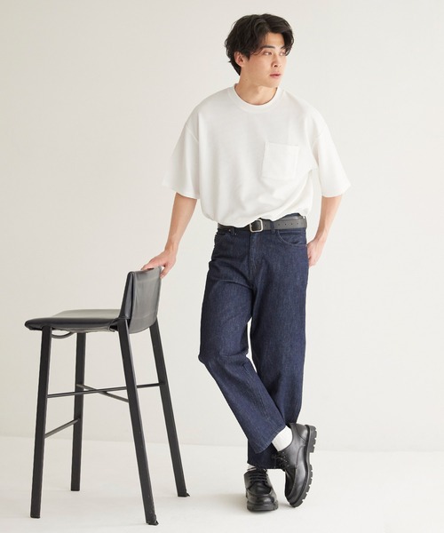 coca（coca）（コカ）の「【WEB限定セール】エンボスポケットTシャツ（Tシャツ/カットソー・メンズ・ブラック/ライトグレー/チャコール/ネイビー/ホワイト・M/L/XL）」の12枚目の写真