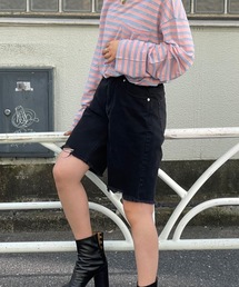 fredy repit | デニムダメージ加工ハーフパンツ(デニムパンツ)