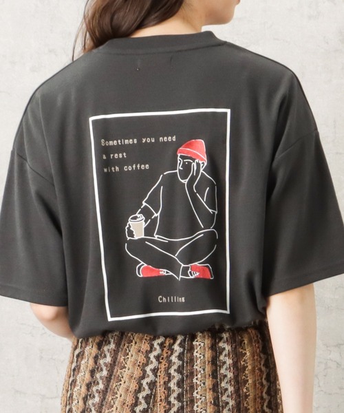 Mac-House(マックハウス)の「イラストプリントTシャツ(Tシャツ/カットソー・メンズ・ホワイト/ブラック/パープル・M/L)」の3枚目の写真