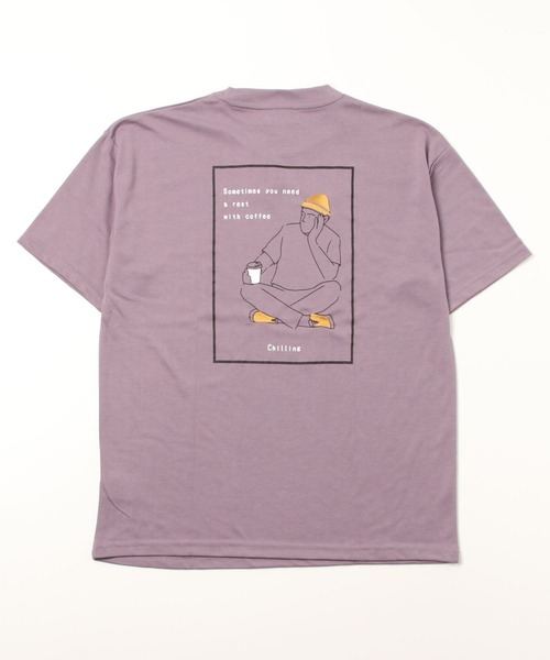 Mac-House(マックハウス)の「イラストプリントTシャツ(Tシャツ/カットソー・メンズ・ホワイト/ブラック/パープル・M/L)」の9枚目の写真