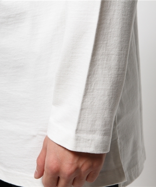 Lui's（ルイス）の「Lui's(ルイス) モックネックロングスリーブカットソー（Tシャツ/カットソー・メンズ・ホワイト/ブラック/グレー・MEDIUM/SMALL）」の8枚目の写真