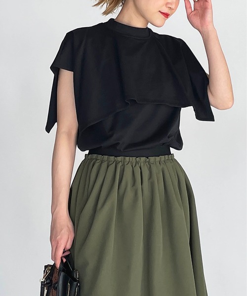 PICCIN(ピッチン)の「セーラーカラーカットプルオーバー(Tシャツ/カットソー・レディース・ブラック/オフホワイト/オレンジ・M/L)」の5枚目の写真