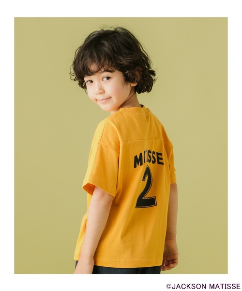 JACKSON MATISSE(ジャクソンマティス)の「【JACKSON MATISSE(ジャクソンマティス)×BAYFLOW】フットボールTシャツ(KIDS)(Tシャツ/カットソー・キッズ・レッド/イエロー・110cm/120cm/130cm/140cm)」の2枚目の写真