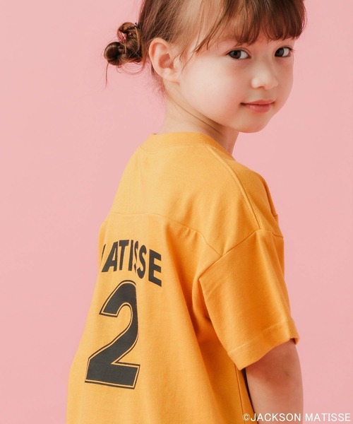 JACKSON MATISSE(ジャクソンマティス)の「【JACKSON MATISSE(ジャクソンマティス)×BAYFLOW】フットボールTシャツ(KIDS)(Tシャツ/カットソー・キッズ・レッド/イエロー・110cm/120cm/130cm/140cm)」の1枚目の写真