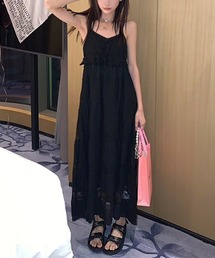 バカンスレースロングワンピース