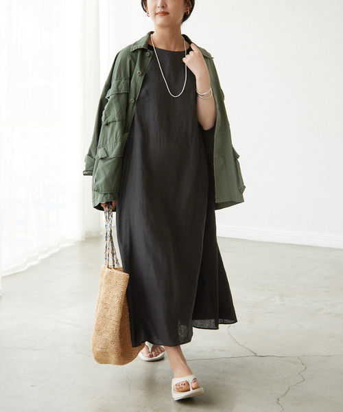 《追加2》リネンタックノースリーブワンピース