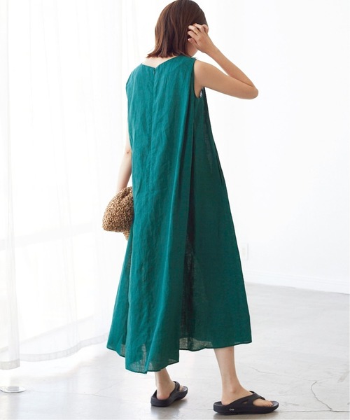 SLOBE IENA（スローブイエナ）の「《追加2》リネンタックノースリーブワンピース（ワンピース・レディース・ブラック/ピンク/グリーン・FREE）」の17枚目の写真