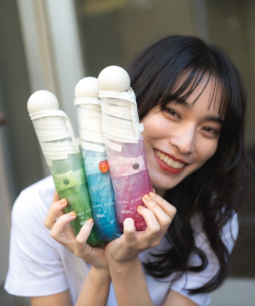Wpc.（ダブリュピーシー）の「【旅する喫茶×Wpc.】クリームソーダ 折り畳み ビニール傘（折りたたみ傘・レディース・ピンク/ブルー/グリーン/パープル/オレンジ・フリー）」の11枚目の写真