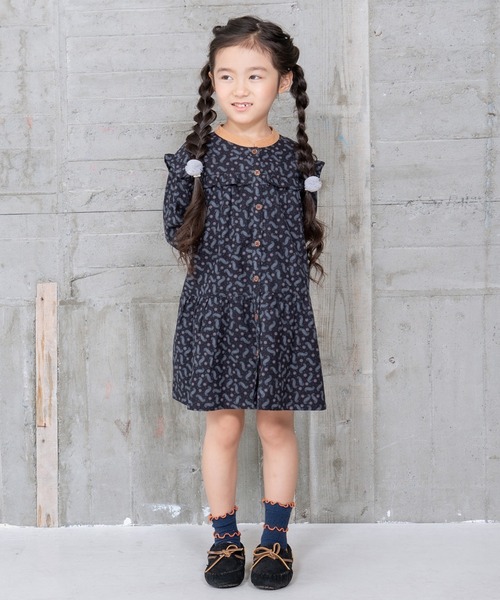 RAGMART（ラグマート）の「プリントワンピース（ワンピース・キッズ・サックスブルー/ブラック・100cm/110cm/130cm/120cm）」の4枚目の写真