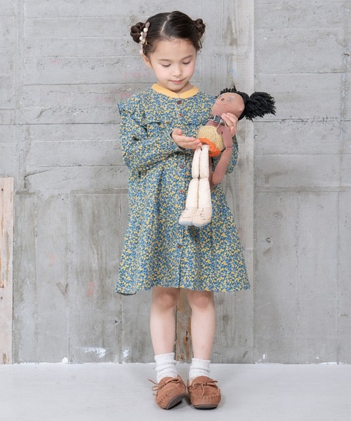 RAGMART（ラグマート）の「プリントワンピース（ワンピース・キッズ・サックスブルー/ブラック・100cm/110cm/130cm/120cm）」の5枚目の写真