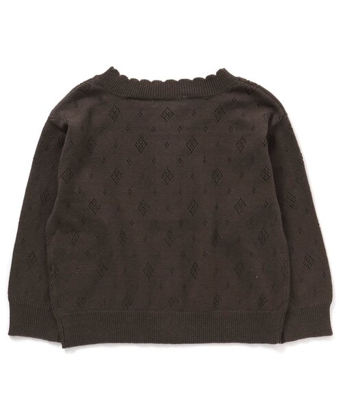 Seraph（セラフ）の「アイレット編みカーディガン（カーディガン/ボレロ・キッズ・ブラウン/オレンジ/クリーム・90/100/110/120/80/130/95/140）」の10枚目の写真