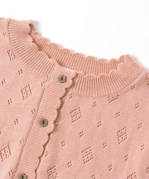 Seraph（セラフ）の「アイレット編みカーディガン（カーディガン/ボレロ・キッズ・ブラウン/オレンジ/クリーム・90/100/110/120/80/130/95/140）」の6枚目の写真