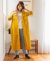 コーデュロイシャツワンピース