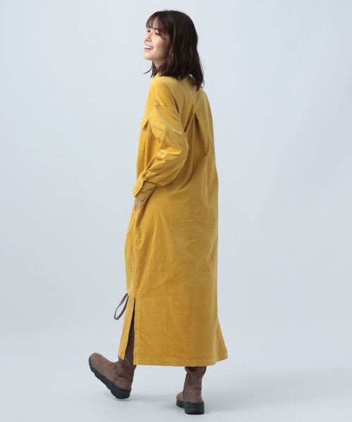 BAYFLOW(ベイフロー)の「コーデュロイシャツワンピース(シャツワンピース・レディース・ベージュ/マスタード/チャコール・FREE)」の16枚目の写真