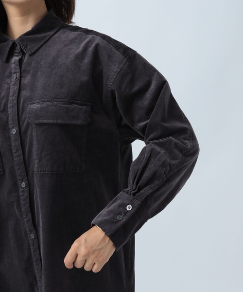 BAYFLOW(ベイフロー)の「コーデュロイシャツワンピース(シャツワンピース・レディース・ベージュ/マスタード/チャコール・FREE)」の22枚目の写真