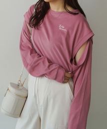 179/WG（イチナナキュウダブルジー）の「2WAYスリット ロングスリーブ ／ノースリーブ  Tシャツ（Tシャツ/カットソー）」