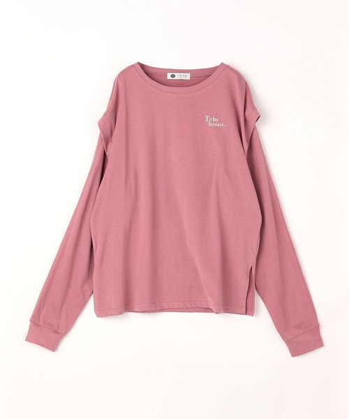 179/WG(イチナナキュウダブルジー)の「2WAYスリット ロングスリーブ /ノースリーブ Tシャツ(Tシャツ/カットソー・レディース・チャコールグレー/オフホワイト/ピンク/グリーン・FREE)」の5枚目の写真