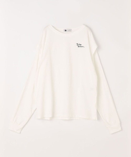 179/WG(イチナナキュウダブルジー)の「2WAYスリット ロングスリーブ /ノースリーブ Tシャツ(Tシャツ/カットソー・レディース・チャコールグレー/オフホワイト/ピンク/グリーン・FREE)」の6枚目の写真