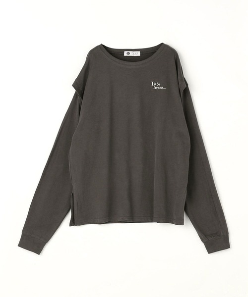 179/WG(イチナナキュウダブルジー)の「2WAYスリット ロングスリーブ /ノースリーブ Tシャツ(Tシャツ/カットソー・レディース・チャコールグレー/オフホワイト/ピンク/グリーン・FREE)」の7枚目の写真