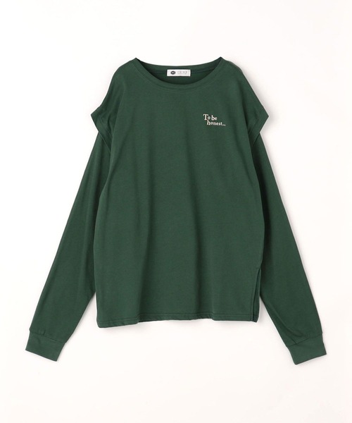 179/WG(イチナナキュウダブルジー)の「2WAYスリット ロングスリーブ /ノースリーブ Tシャツ(Tシャツ/カットソー・レディース・チャコールグレー/オフホワイト/ピンク/グリーン・FREE)」の8枚目の写真