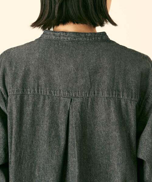 SOMETHING（サムシング）の「【SOMETHING "MELROSE CLAIRE 20周年別注" デニムシャツワンピース】（シャツワンピース・レディース・ブルー/ブラック・FREE）」の18枚目の写真