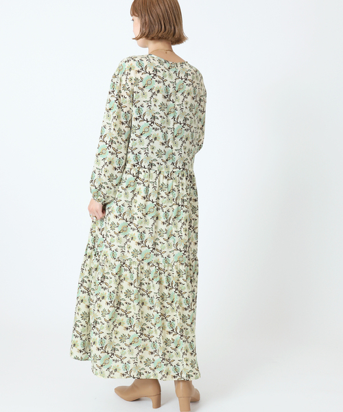 B.C STOCK（ベーセーストック）の「ティアードワンピース*（ワンピース・レディース・ブラウン/グリーン/アイボリー/ボルドー・FREE）」の15枚目の写真