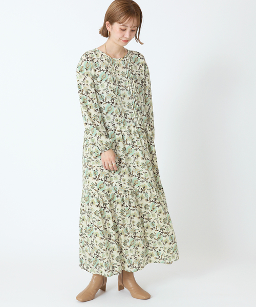 B.C STOCK（ベーセーストック）の「ティアードワンピース*（ワンピース・レディース・ブラウン/グリーン/アイボリー/ボルドー・FREE）」の16枚目の写真