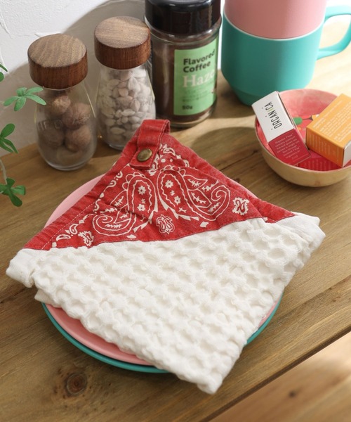 BAYFLOW（ベイフロー）の「キッチンクロス　ワッフル　カルカ（キッチンツール・レディース・レッド/イエロー/ネイビー・0）」の3枚目の写真