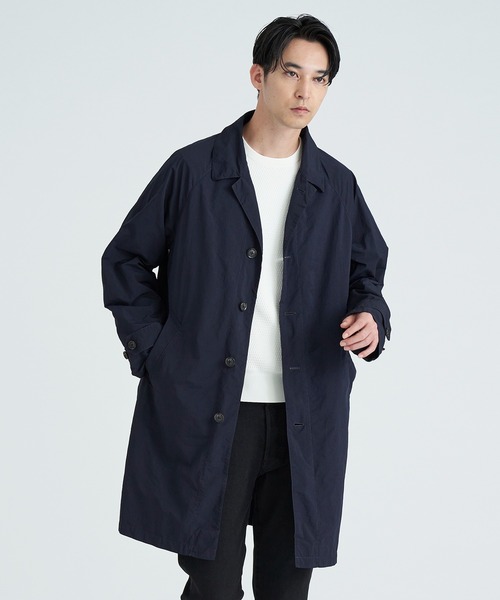ESTNATION(エストネーション)の「ESTNATION / ガーメントダイ バルマカーンコート(ステンカラーコート・メンズ・オレンジ/ネイビー/ライトベージュ・SMALL/MEDIUM/LARGE/X-LARGE)」の5枚目の写真