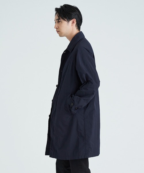 ESTNATION(エストネーション)の「ESTNATION / ガーメントダイ バルマカーンコート(ステンカラーコート・メンズ・オレンジ/ネイビー/ライトベージュ・SMALL/MEDIUM/LARGE/X-LARGE)」の7枚目の写真