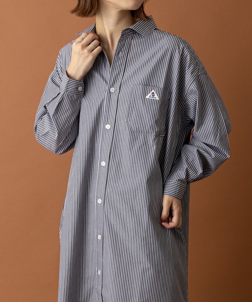 CIAOPANIC TYPY（チャオパニックティピー）の「【GEVACO/ゲバコ】タイプライターストライプシャツワンピース（シャツワンピース・レディース・ホワイト/ブラック/ネイビー/ブルー・MEDIUM）」の14枚目の写真