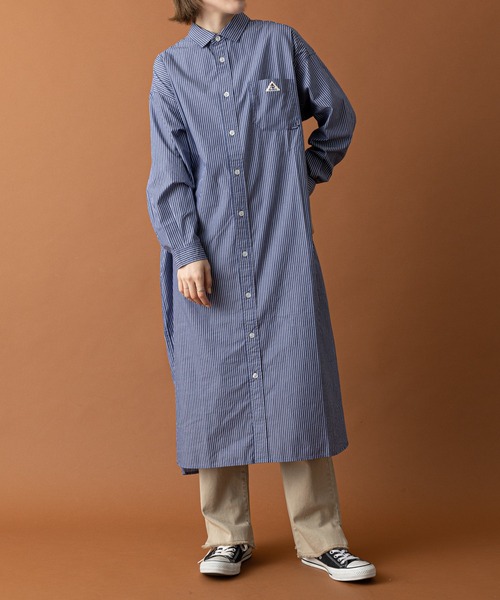 CIAOPANIC TYPY（チャオパニックティピー）の「【GEVACO/ゲバコ】タイプライターストライプシャツワンピース（シャツワンピース・レディース・ホワイト/ブラック/ネイビー/ブルー・MEDIUM）」の16枚目の写真