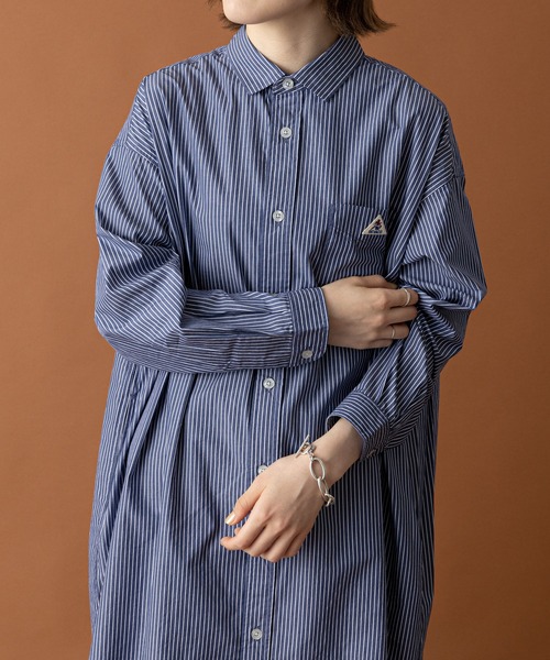 CIAOPANIC TYPY（チャオパニックティピー）の「【GEVACO/ゲバコ】タイプライターストライプシャツワンピース（シャツワンピース・レディース・ホワイト/ブラック/ネイビー/ブルー・MEDIUM）」の21枚目の写真